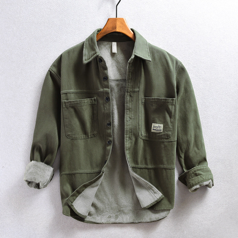 Ryan™ | Fleece Cargo Overshirt - By Mezory-London