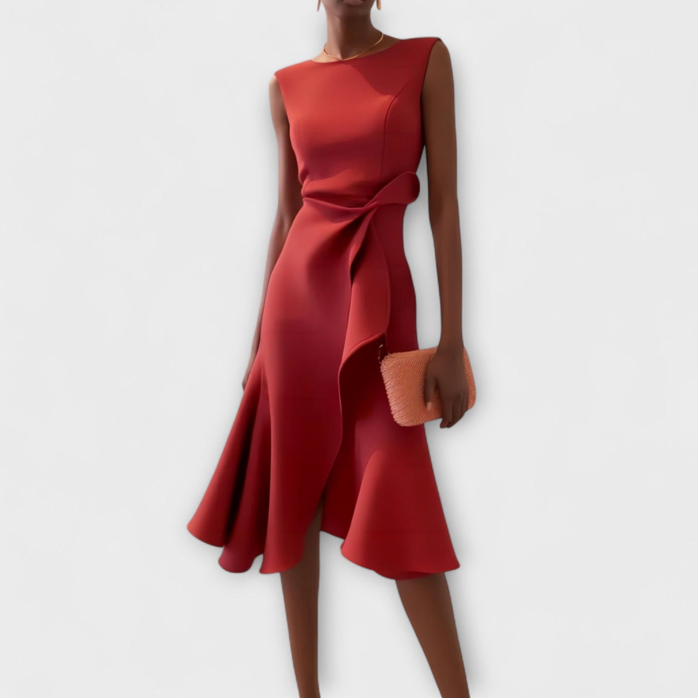 Sienna™ | Pleated Asymmetric Midi Dress
