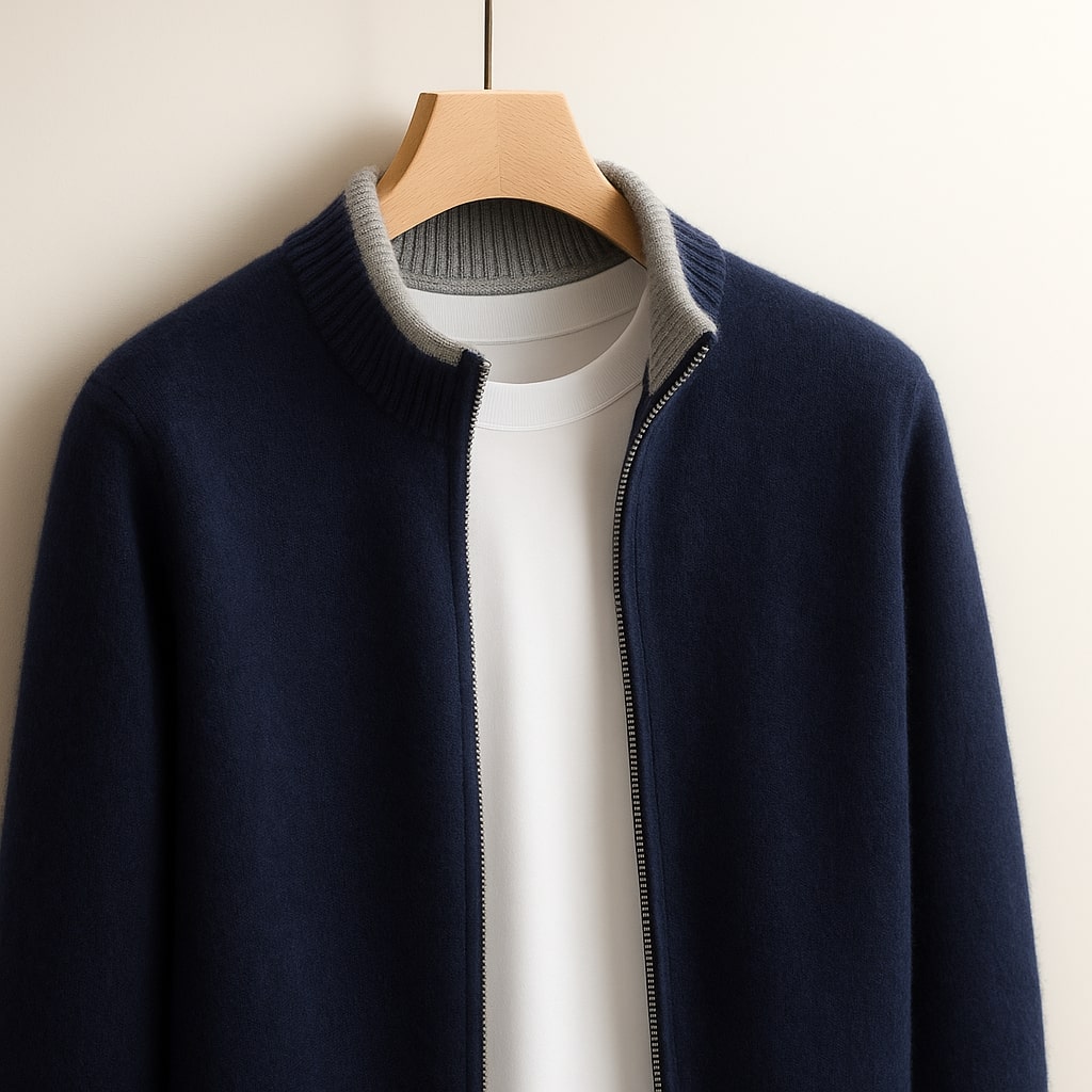 Jack™ | Minimalist Knit Zip Jacket - By Mezory-London
