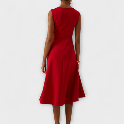 Sienna™ | Pleated Asymmetric Midi Dress