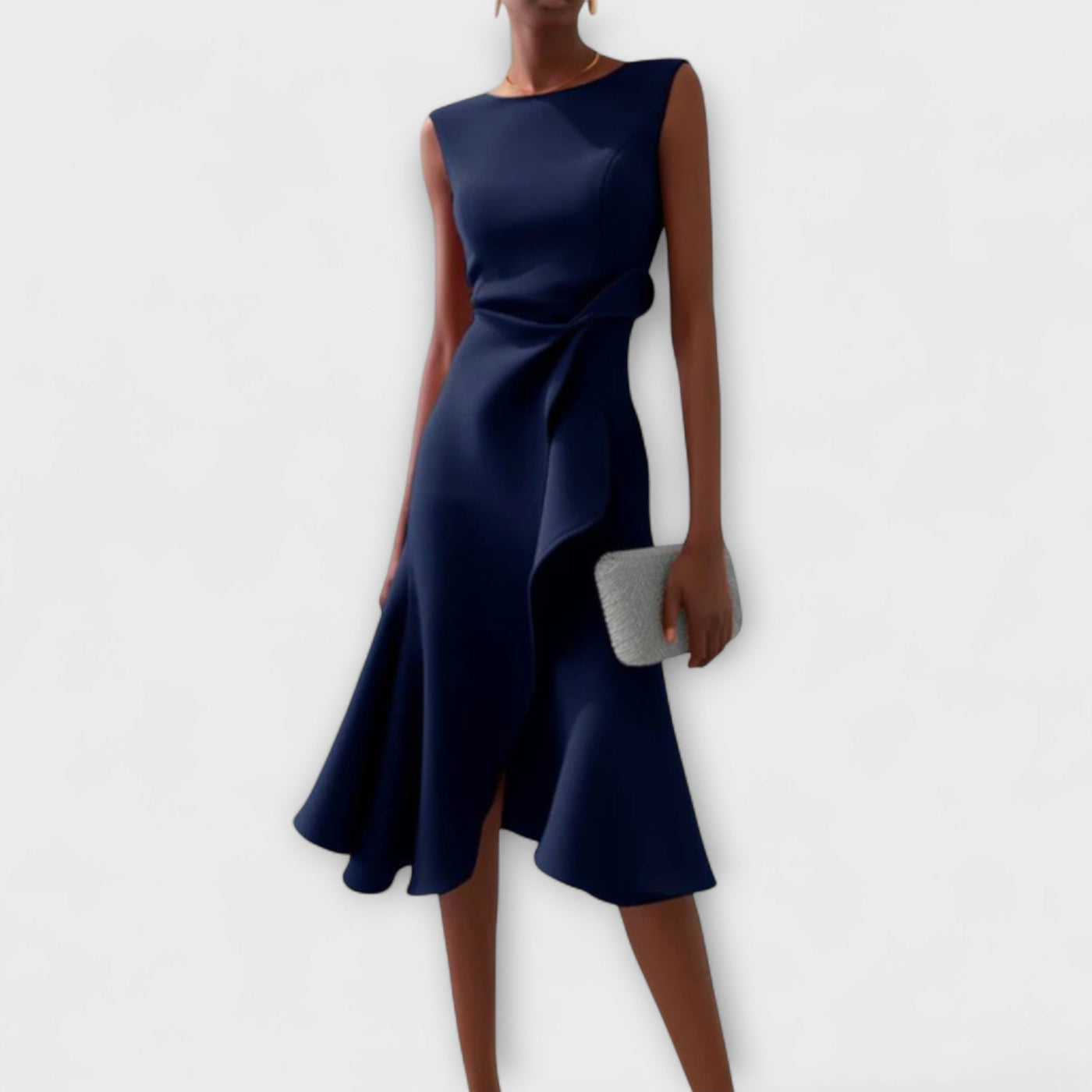 Sienna™ | Pleated Asymmetric Midi Dress