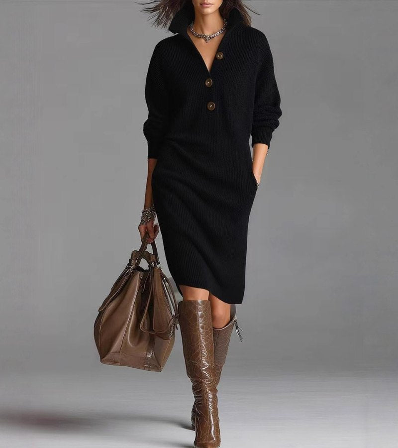 Emily™ | Cozy Overknee Sweater Dress - By Mezory-London