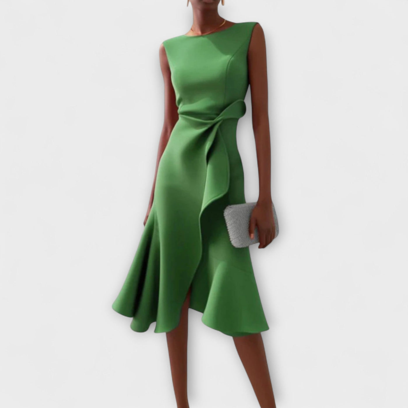 Sienna™ | Pleated Asymmetric Midi Dress