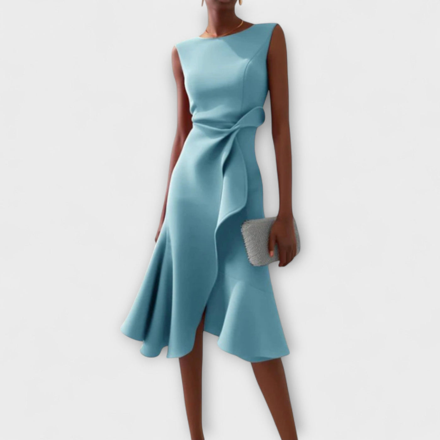Sienna™ | Pleated Asymmetric Midi Dress