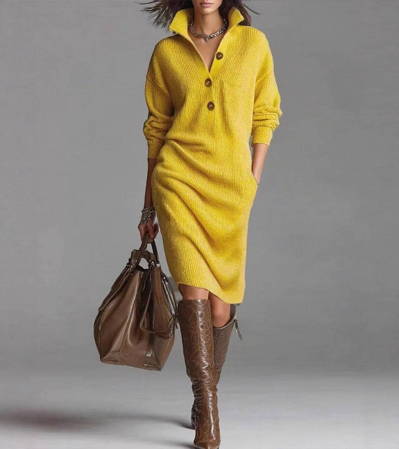 Emily™ | Cozy Overknee Sweater Dress - By Mezory-London