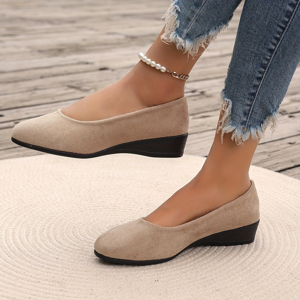 Ava™ | Sleek Comfort Wedge Flats - By Mezory-London