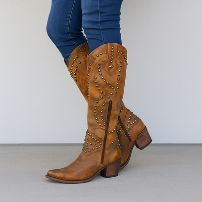 Elara™ | Western Knee-High Boots - By Mezory-London