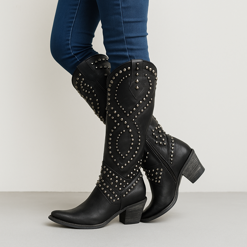 Elara™ | Western Knee-High Boots - By Mezory-London