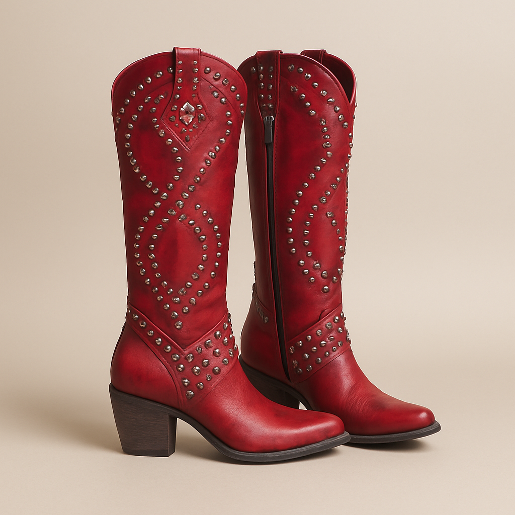 Elara™ | Western Knee-High Boots - By Mezory-London