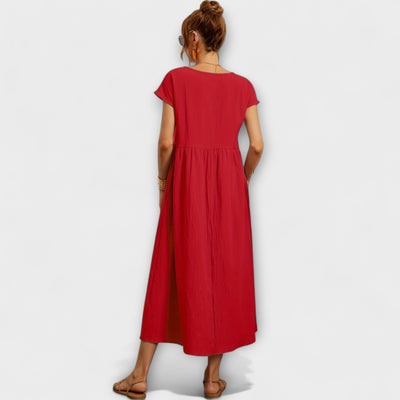 Nora™ Airy Summer Dress – Cotton & Linen