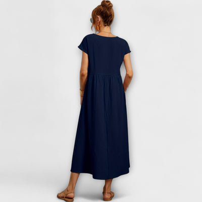 Nora™ Airy Summer Dress – Cotton & Linen