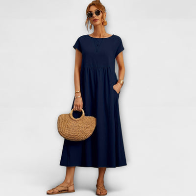 Nora™ Airy Summer Dress – Cotton & Linen