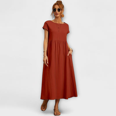Nora™ Airy Summer Dress – Cotton & Linen