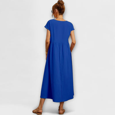 Nora™ Airy Summer Dress – Cotton & Linen
