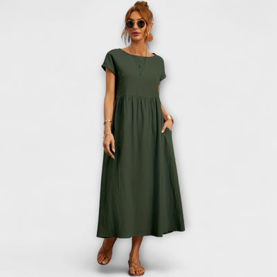 Nora™ Airy Summer Dress – Cotton & Linen