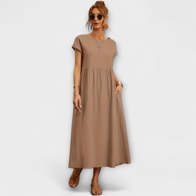 Nora™ Airy Summer Dress – Cotton & Linen