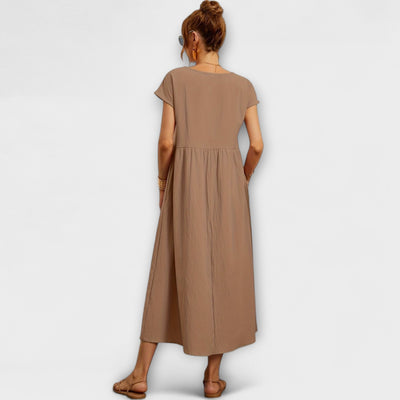 Nora™ Airy Summer Dress – Cotton & Linen