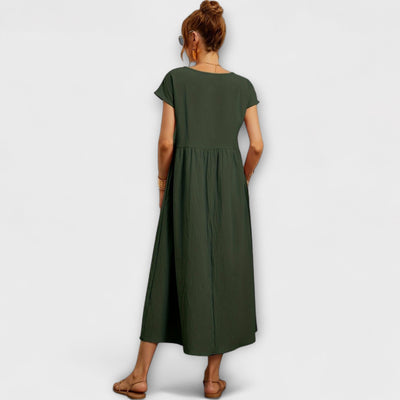 Nora™ Airy Summer Dress – Cotton & Linen