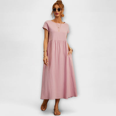 Nora™ Airy Summer Dress – Cotton & Linen