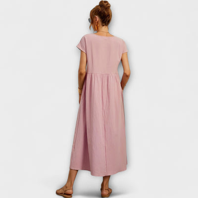 Nora™ Airy Summer Dress – Cotton & Linen