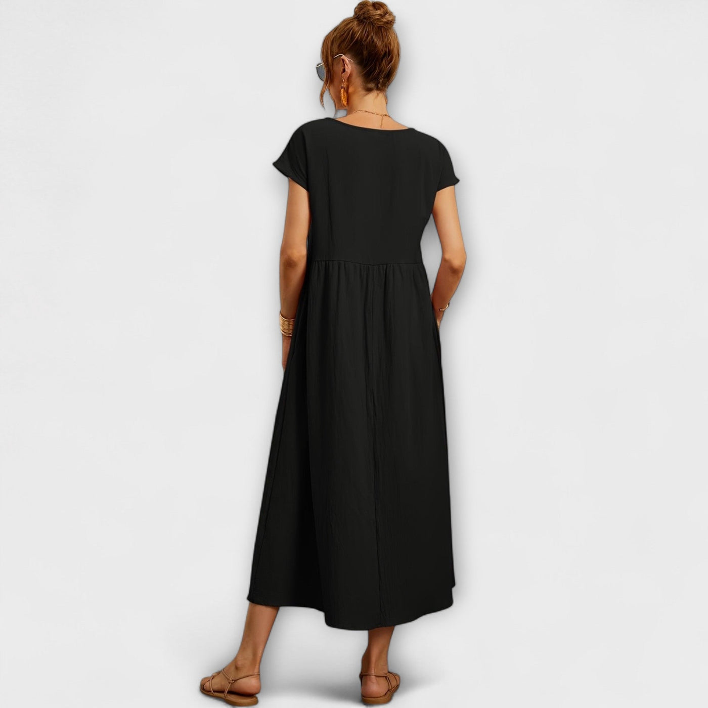 Nora™ Airy Summer Dress – Cotton & Linen