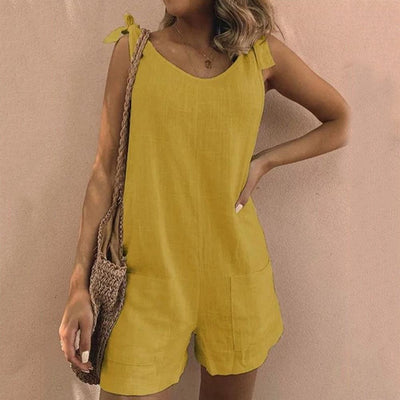 Zara™ | Airy Jumpsuit with Tie Straps & Pockets