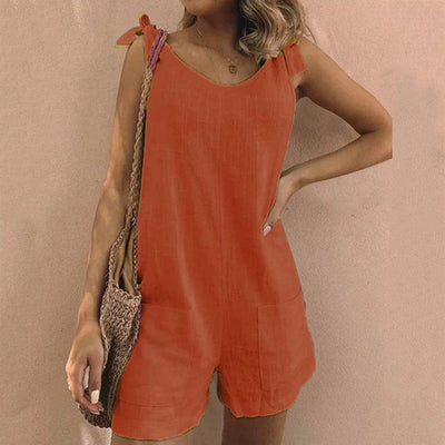 Zara™ | Airy Jumpsuit with Tie Straps & Pockets