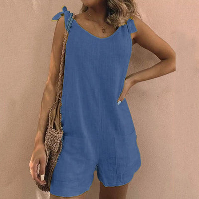Zara™ | Airy Jumpsuit with Tie Straps & Pockets
