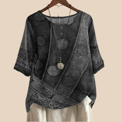 Clara™ | Mae – Elegant Soft Print Tee