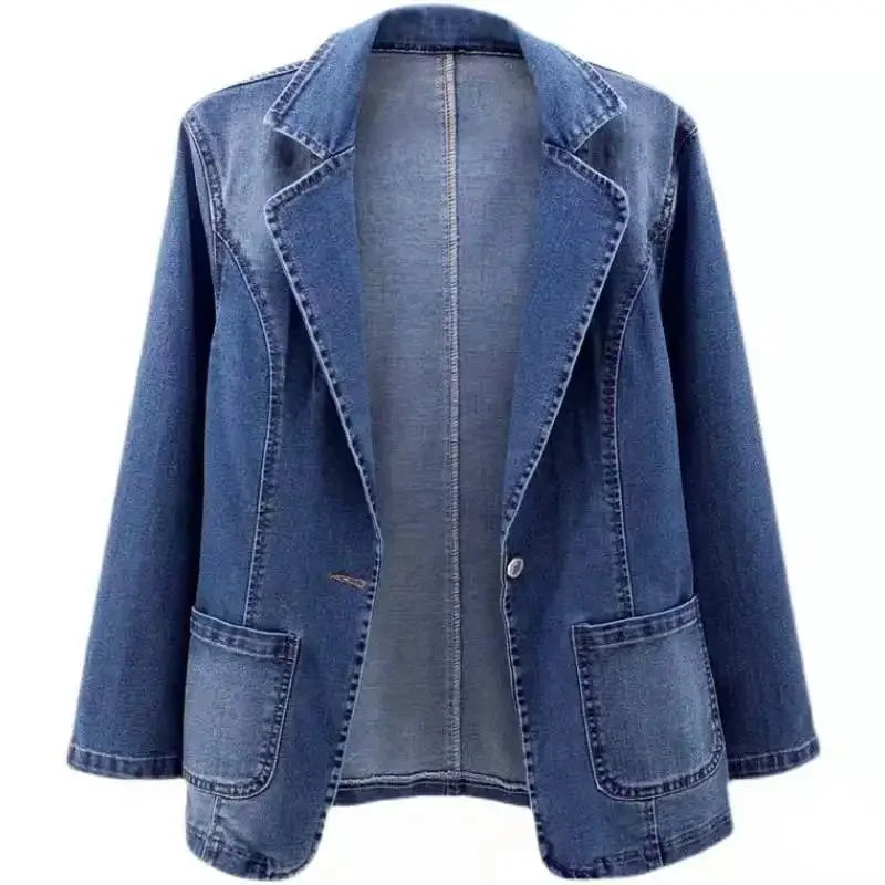 Olivia™ | Premium Structured Denim Blazer - By Mezory-London