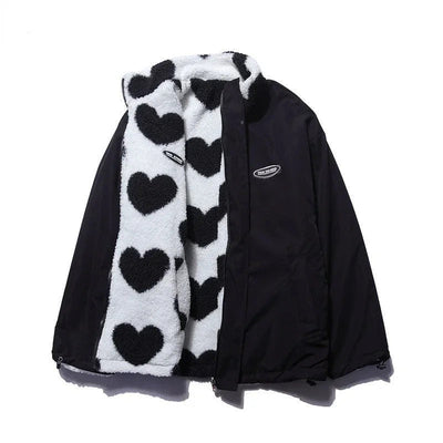 Maya™ | Reversible Heart Hooded Jacket - By Mezory-London