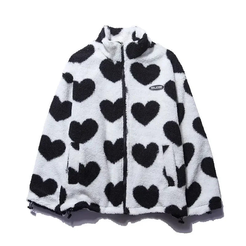 Maya™ | Reversible Heart Hooded Jacket - By Mezory-London