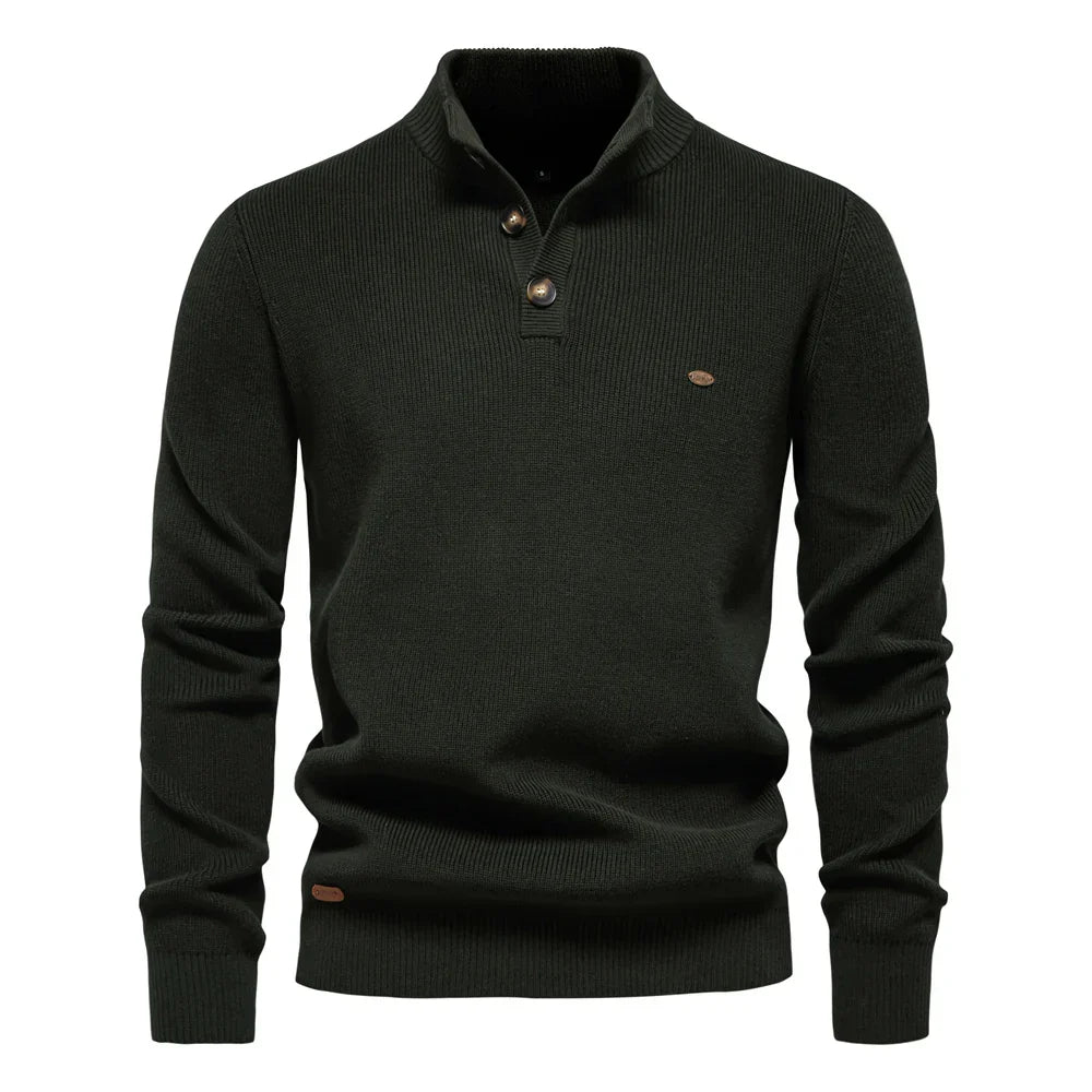 Preston™ | Classic Button-Neck Sweater - By Mezory-London