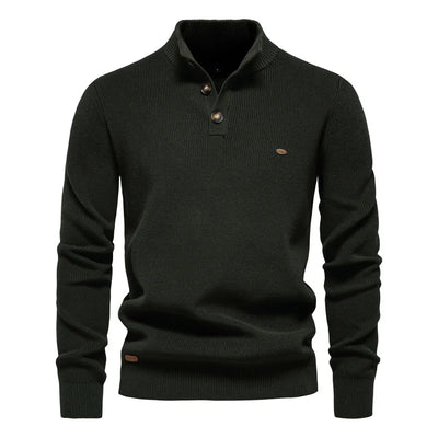 Preston™ | Classic Button-Neck Sweater - By Mezory-London