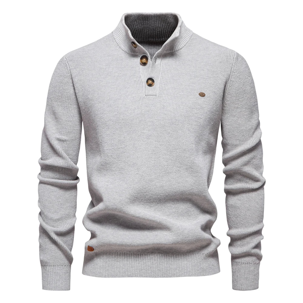 Preston™ | Classic Button-Neck Sweater - By Mezory-London