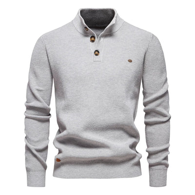 Preston™ | Classic Button-Neck Sweater - By Mezory-London
