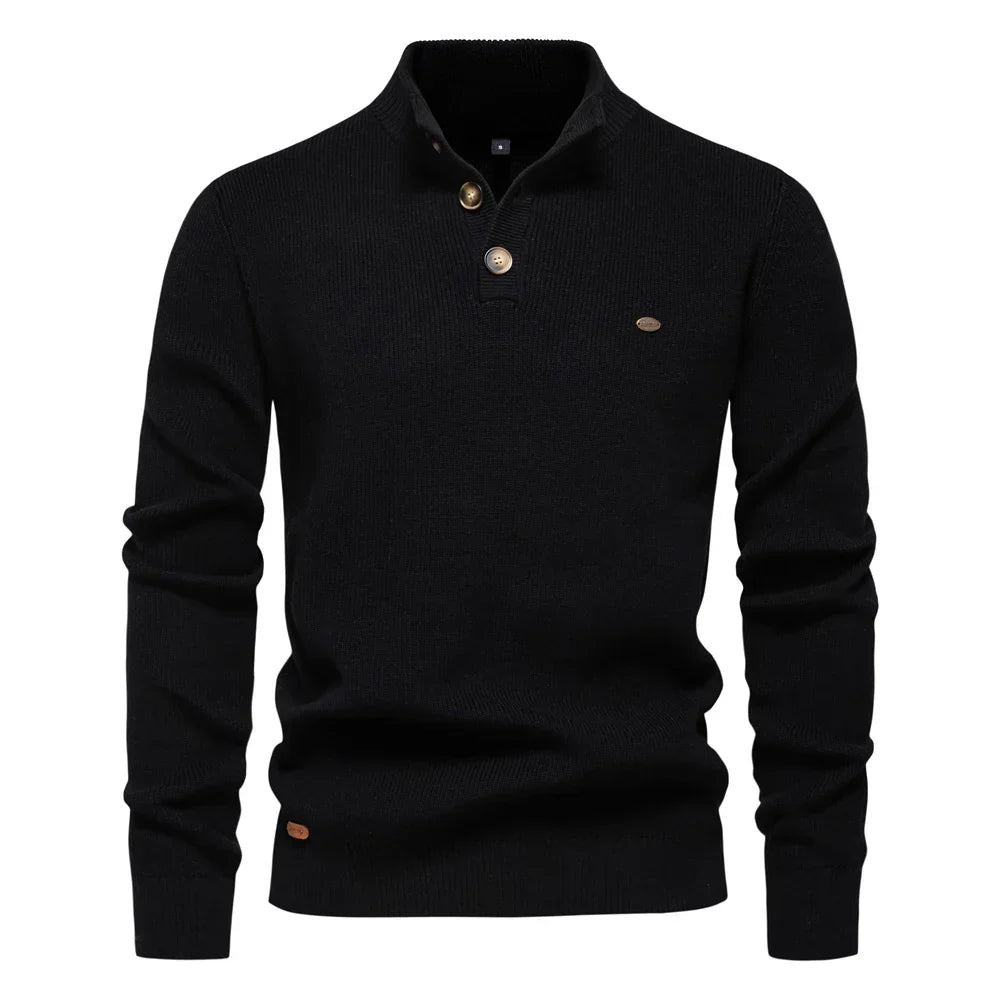 Preston™ | Classic Button-Neck Sweater - By Mezory-London