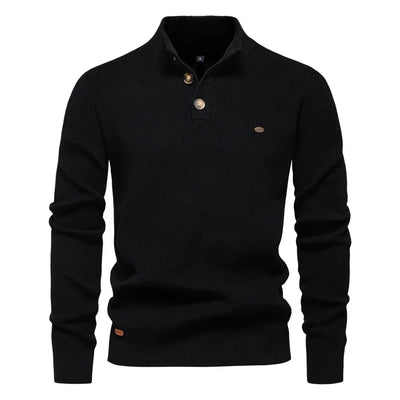 Preston™ | Classic Button-Neck Sweater - By Mezory-London