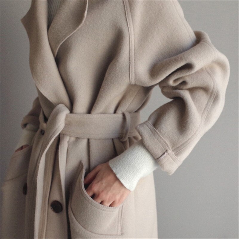 Beatrice™ | Luxe Wool Wrap Coat - By Mezory-London