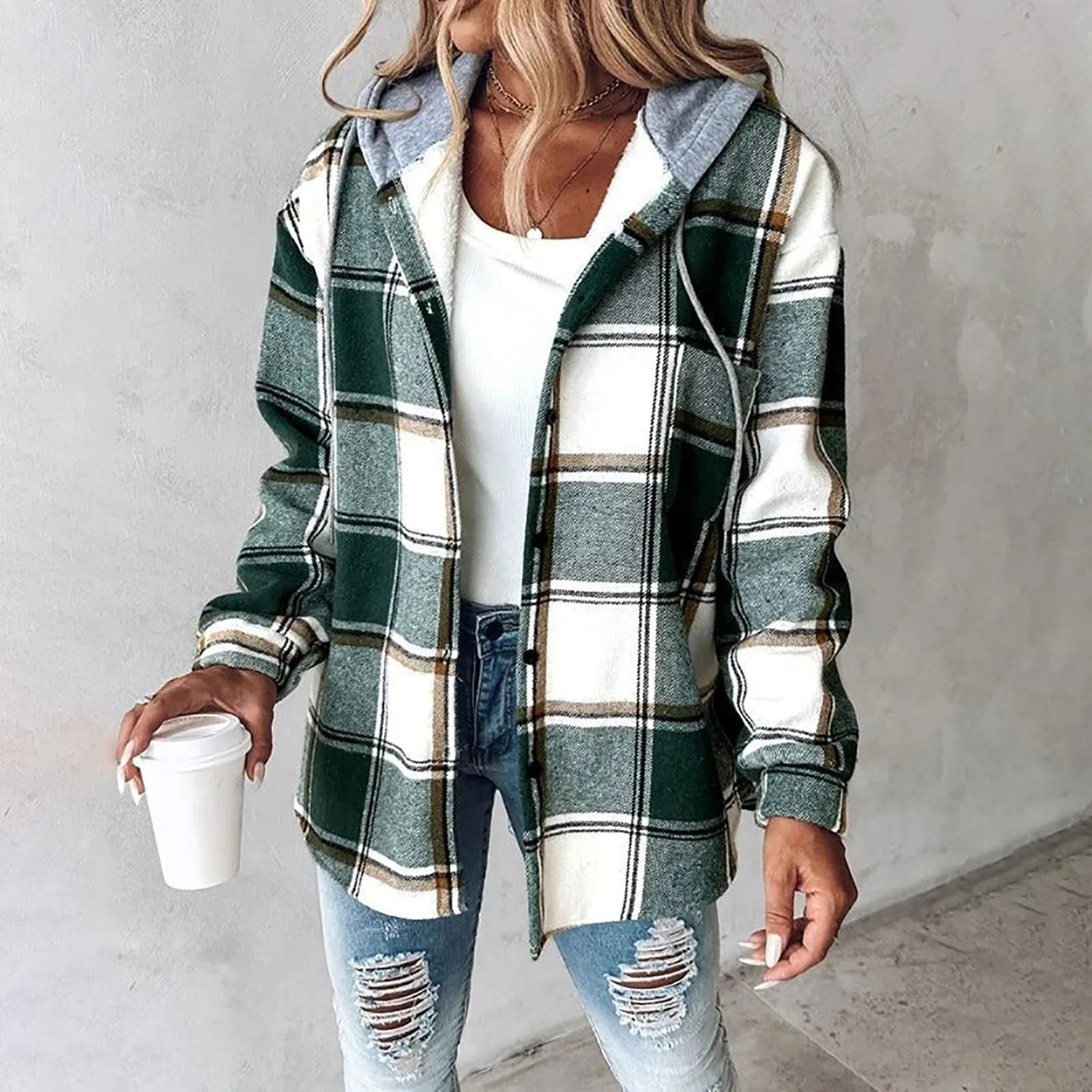 Josefin™ | Aurora Check Shirt Jacket