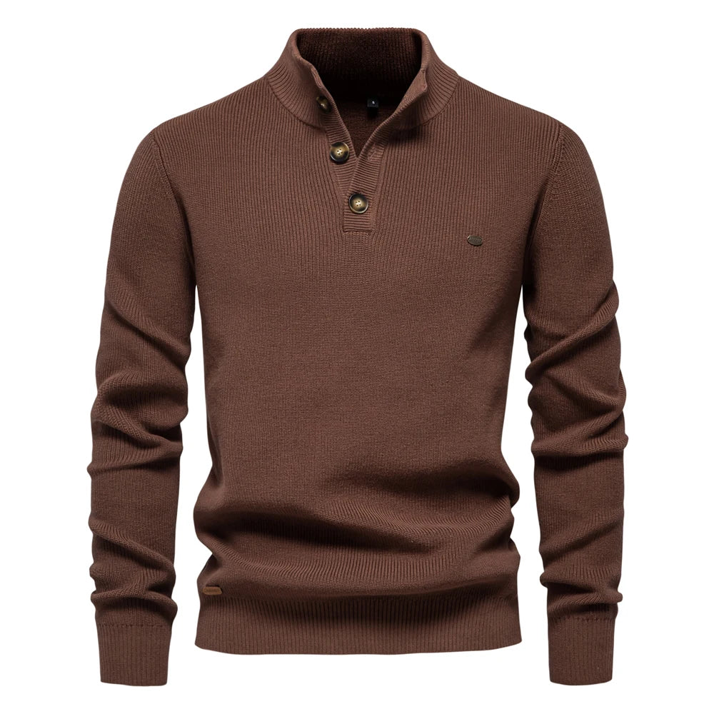 Preston™ | Classic Button-Neck Sweater - By Mezory-London