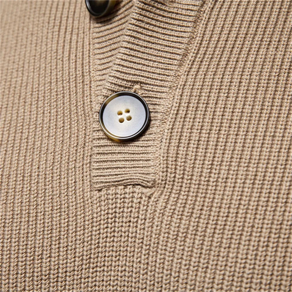 Preston™ | Classic Button-Neck Sweater - By Mezory-London