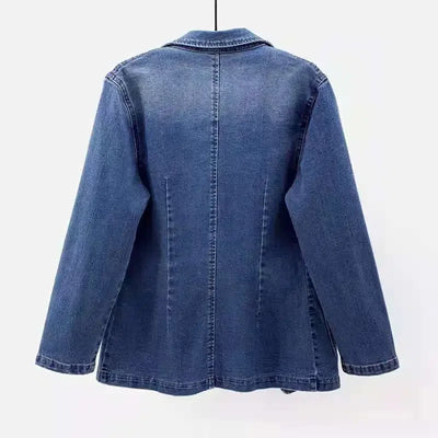 Olivia™ | Premium Structured Denim Blazer - By Mezory-London