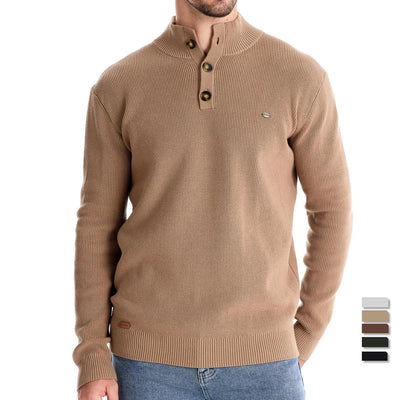 Preston™ | Classic Button-Neck Sweater - By Mezory-London