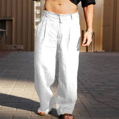 Malik – Breezy Wide-Leg Linen Trousers