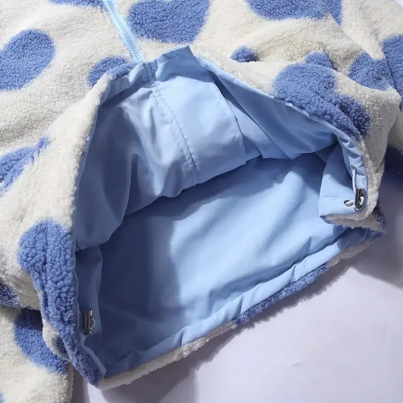 Maya™ | Reversible Heart Hooded Jacket - By Mezory-London