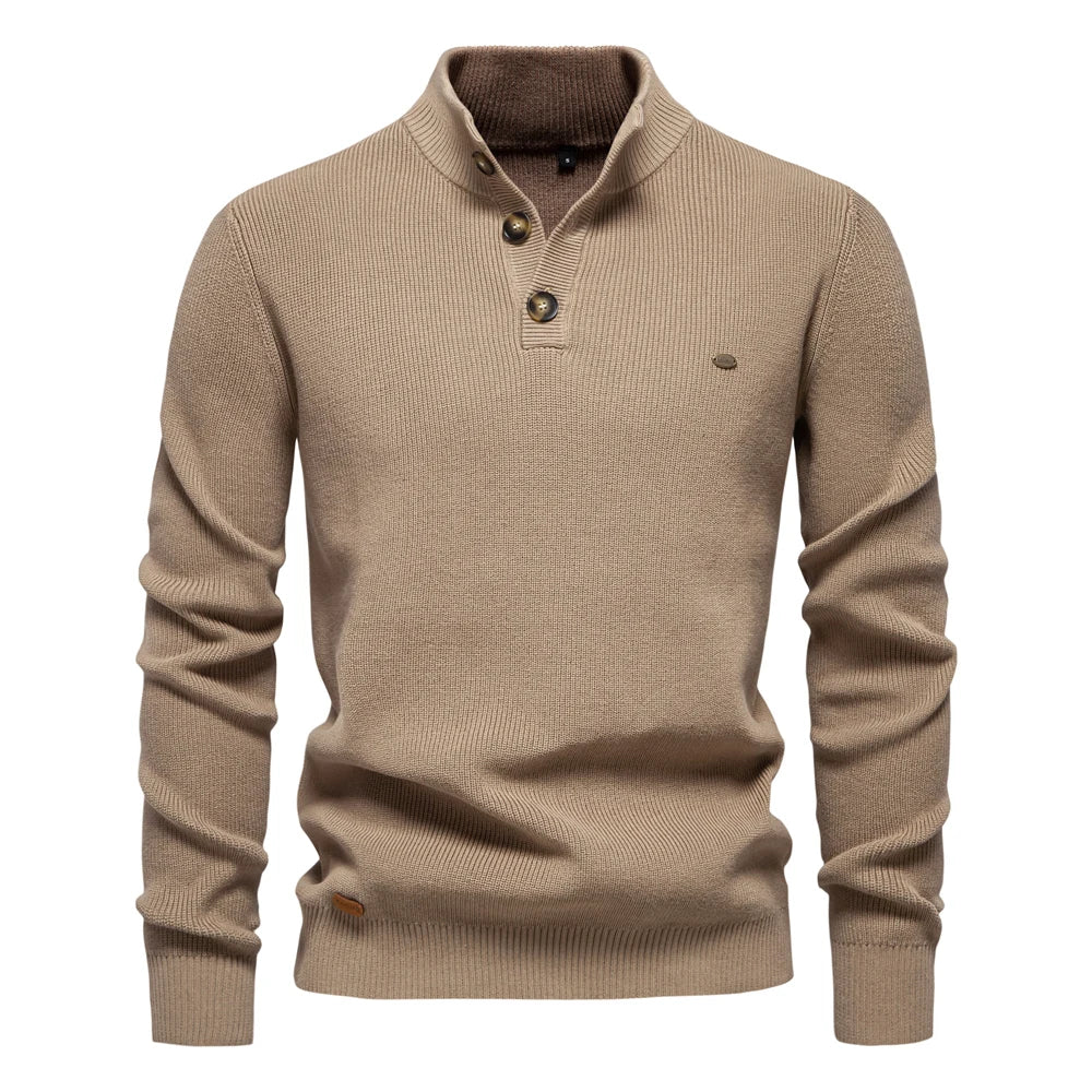 Preston™ | Classic Button-Neck Sweater - By Mezory-London
