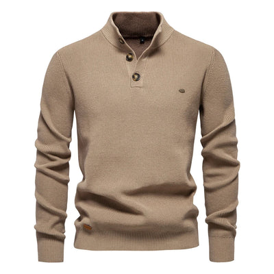 Preston™ | Classic Button-Neck Sweater - By Mezory-London