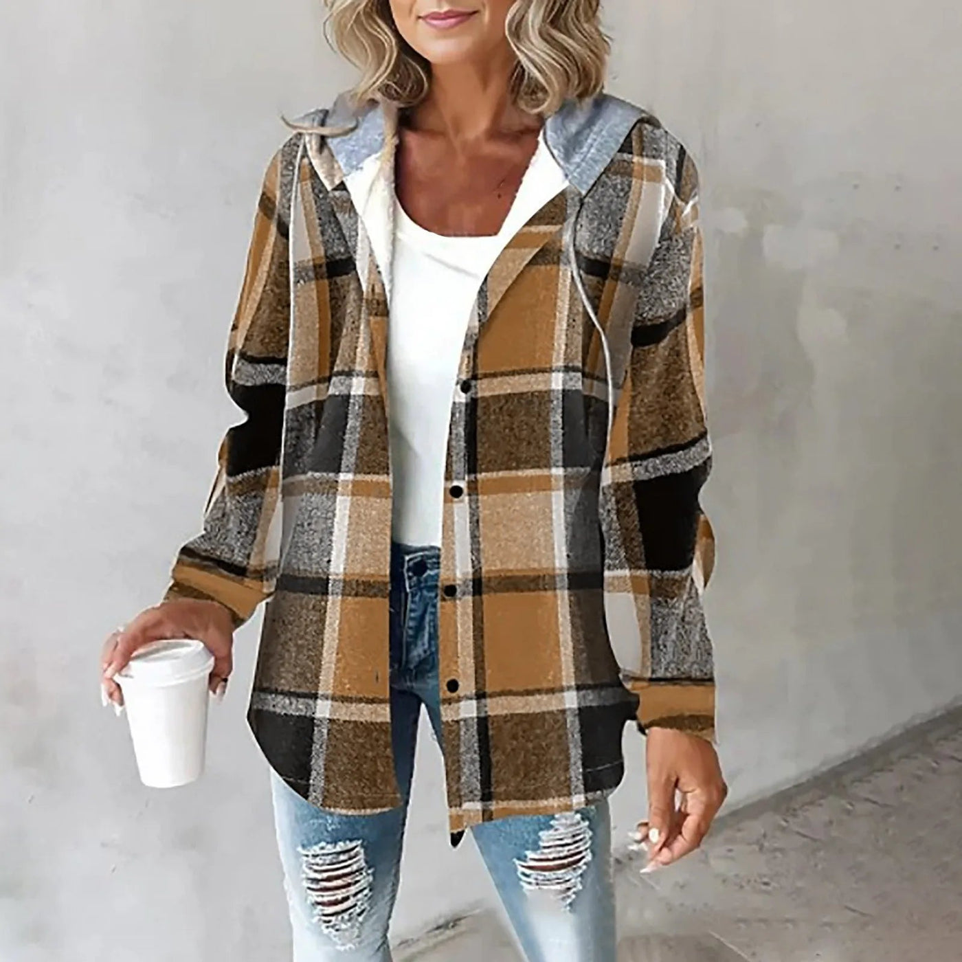 Josefin™ | Aurora Check Shirt Jacket