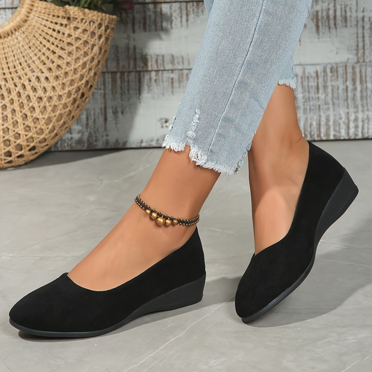 Ava™ | Sleek Comfort Wedge Flats - By Mezory-London